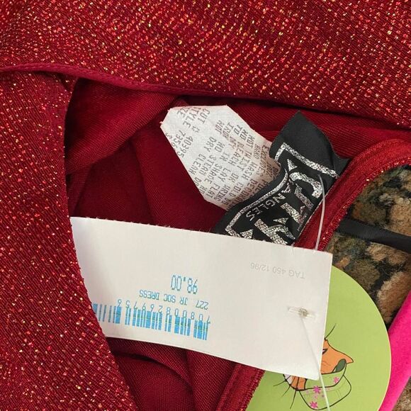 Vintage 90s Deadstock City Triangles Halter NWT Sparkle Maxi Dress - Picture 4 of 7